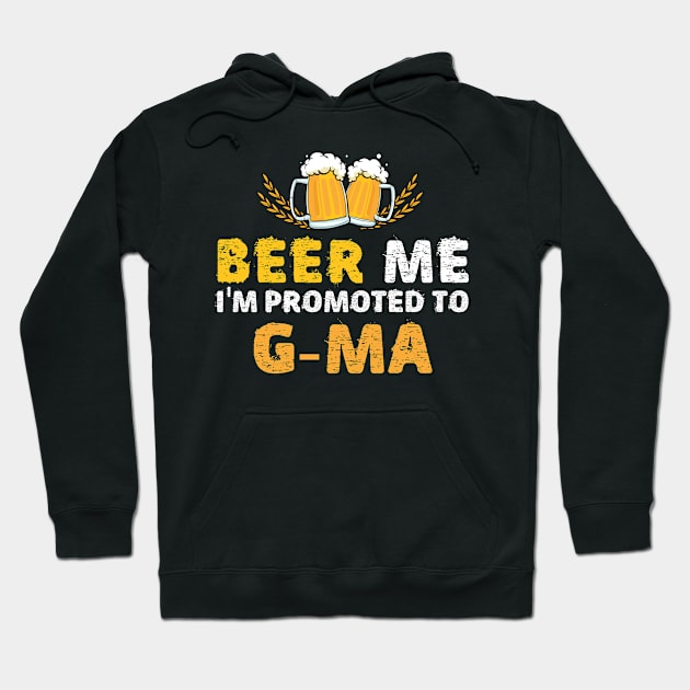 Mens Beer Me I'm Promoted To GrandpaNew Dad Est  Tee_G MA Hoodie by AxelRoldns